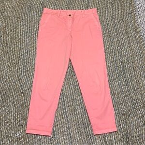 Talbots Pink Girlfriend Chino Cotton blend Straight Leg  Cropped Pants  Size 8